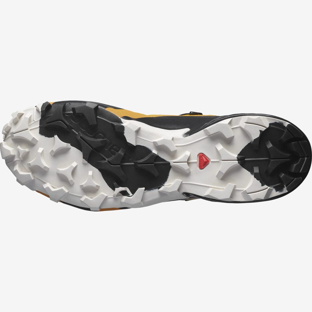 Men's Salomon CROSS HIKE MID GORE-TEX Hiking Boots Yellow/Black | MGFH-59786