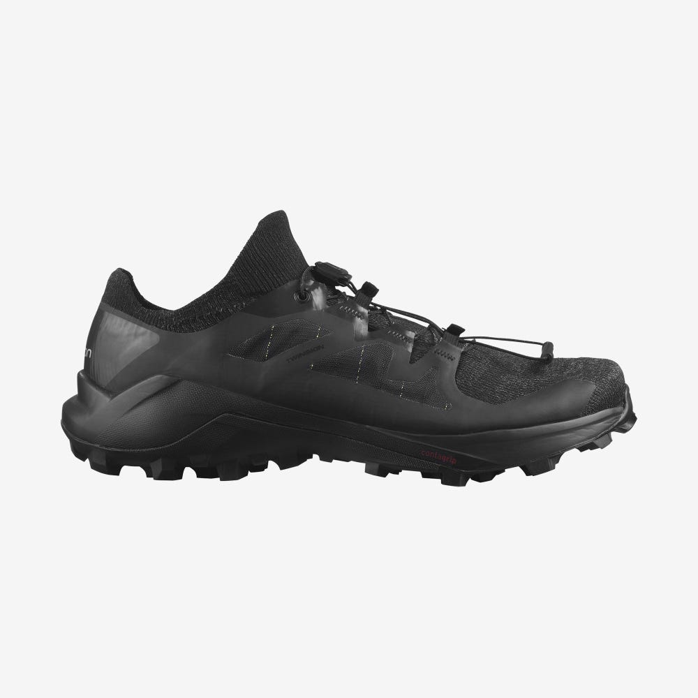 Men\'s Salomon CROSS PRO 2 Trail Running Shoes Black | UOCA-09635