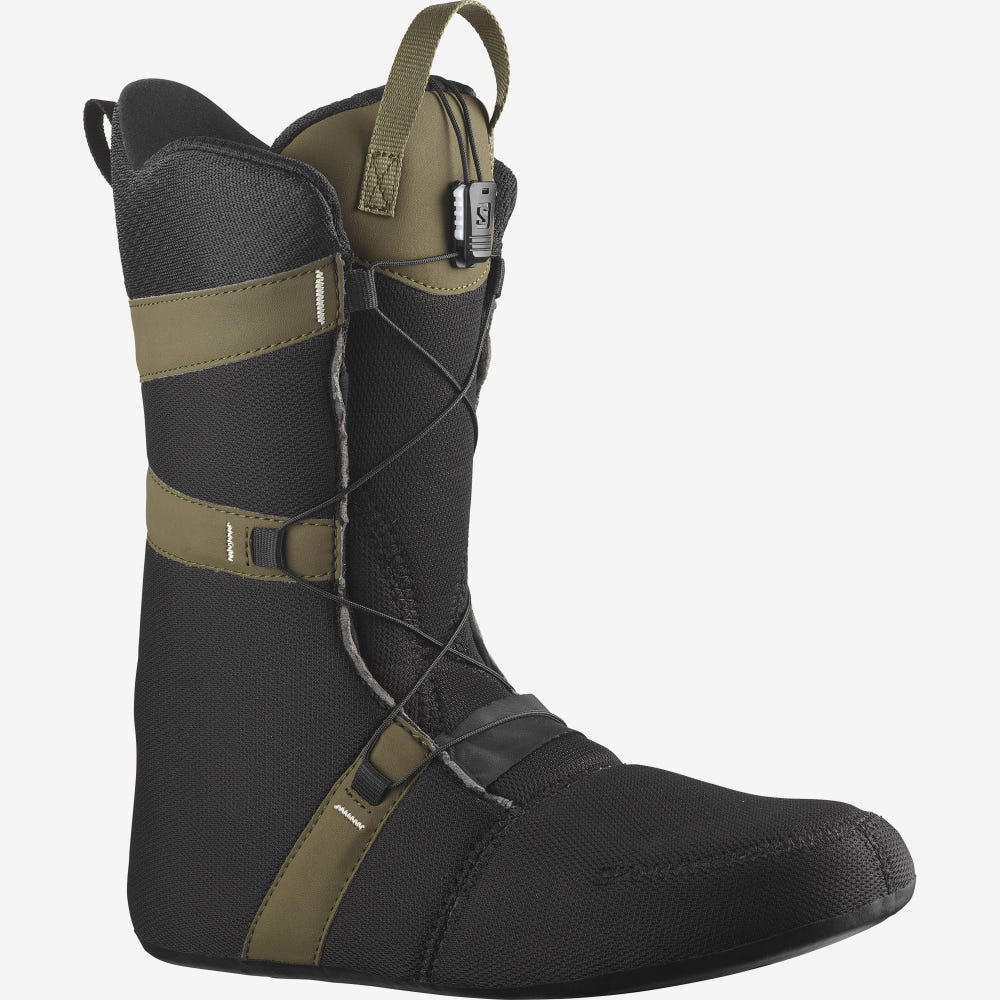 Men's Salomon DIALOGUE DUAL BOA Snowboard Boots Olive/Black | DKRL-46790