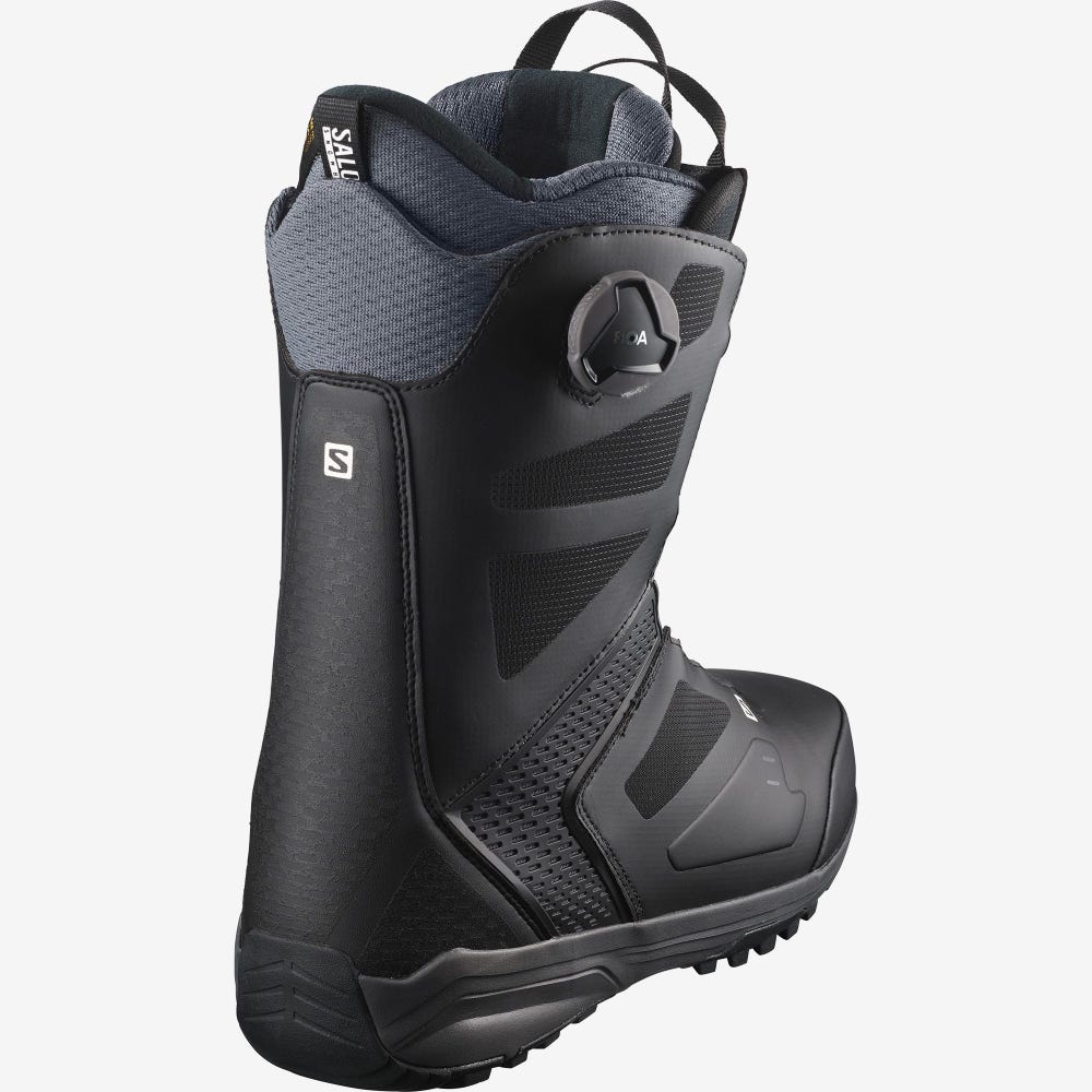 Men's Salomon DIALOGUE DUAL BOA Snowboard Boots Black | VRZC-17892