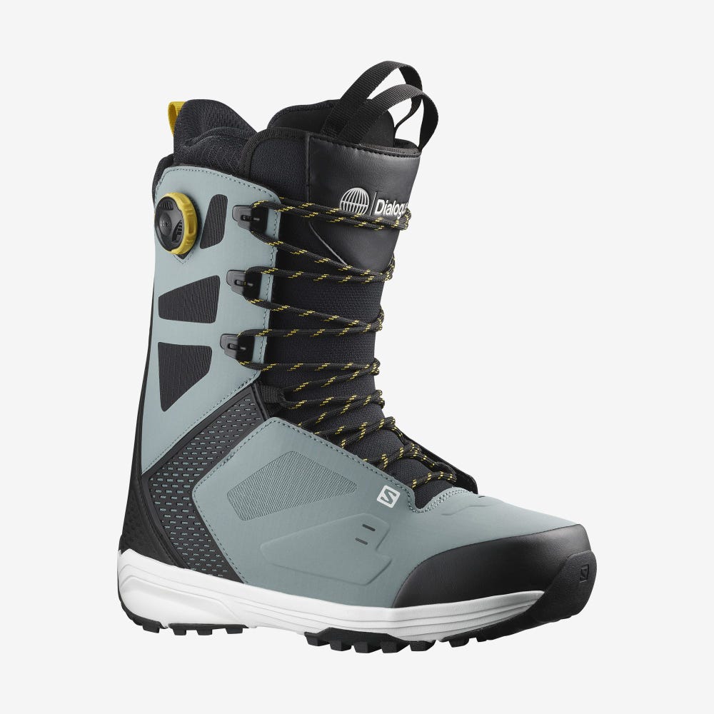 Men\'s Salomon DIALOGUE LACE SJ BOA Snowboard Boots Blue/Black/White | NILR-74682