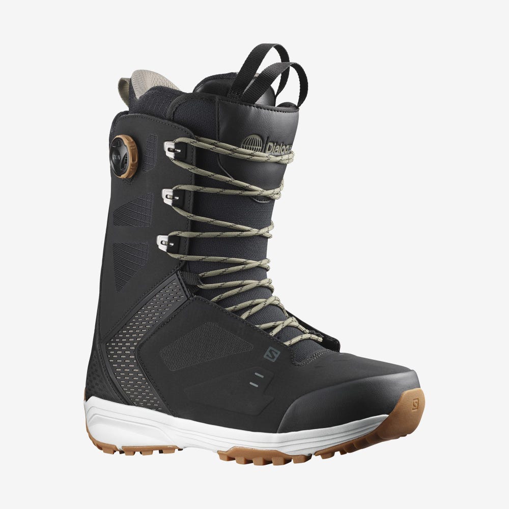 Men\'s Salomon DIALOGUE LACE SJ BOA Snowboard Boots Black | ZOCE-96548