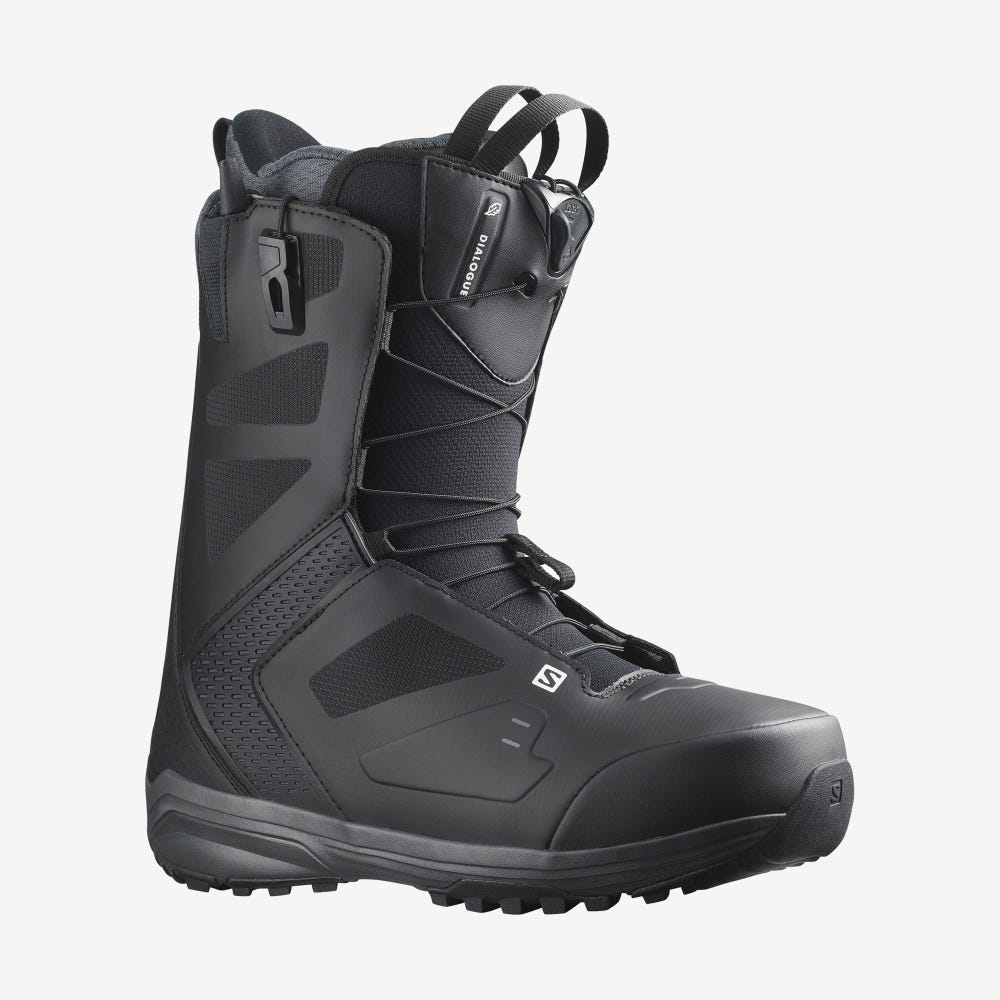 Men\'s Salomon DIALOGUE Snowboard Boots Black | RNUL-06549