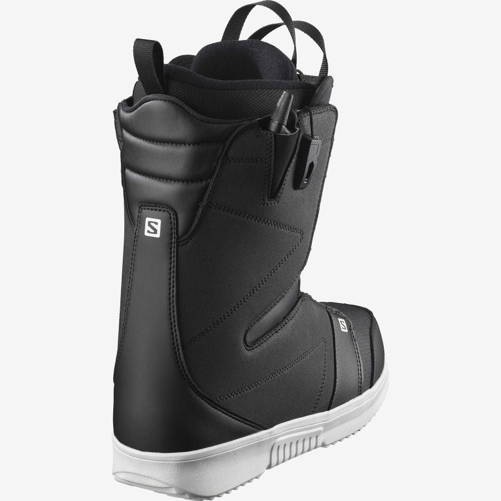 Men's Salomon FACTION Snowboard Boots Black/White/Black | UNMR-09265