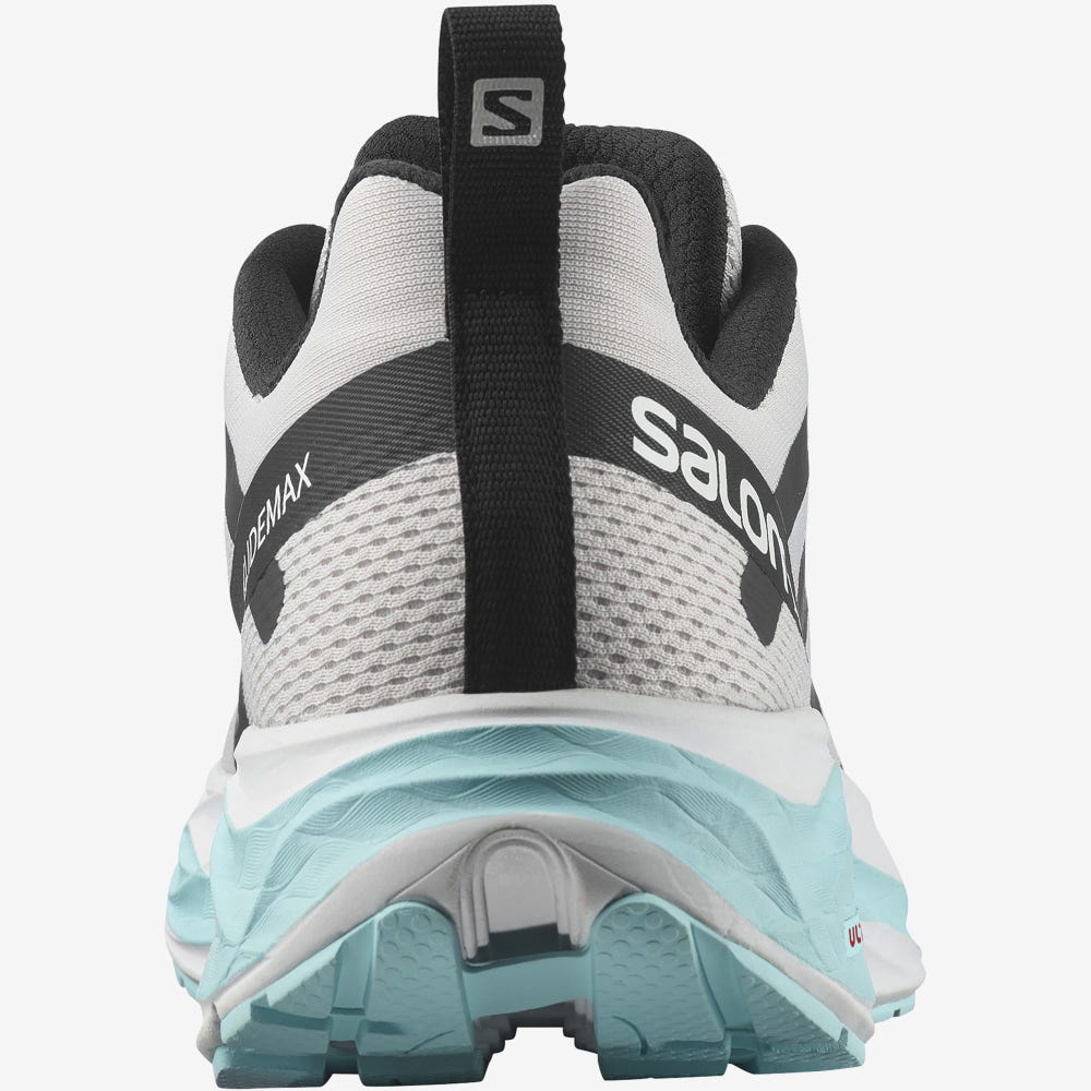Men's Salomon GLIDE MAX Running Shoes Beige/Black/Turquoise | QHRO-01867