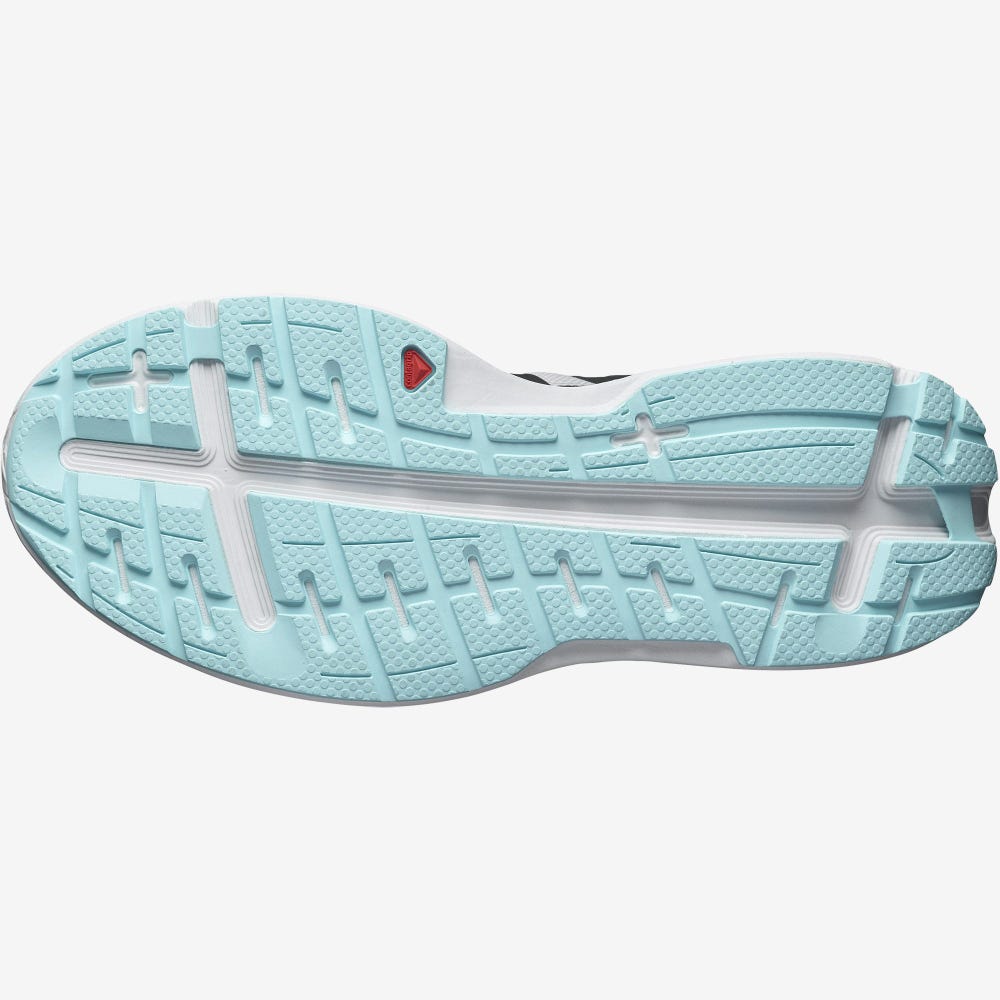 Men's Salomon GLIDE MAX Running Shoes Beige/Black/Turquoise | QHRO-01867