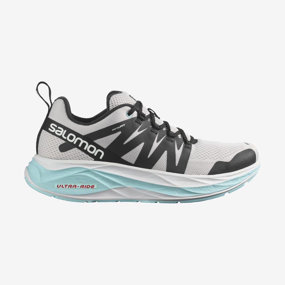Men\'s Salomon GLIDE MAX Running Shoes Beige/Black/Turquoise | QHRO-01867