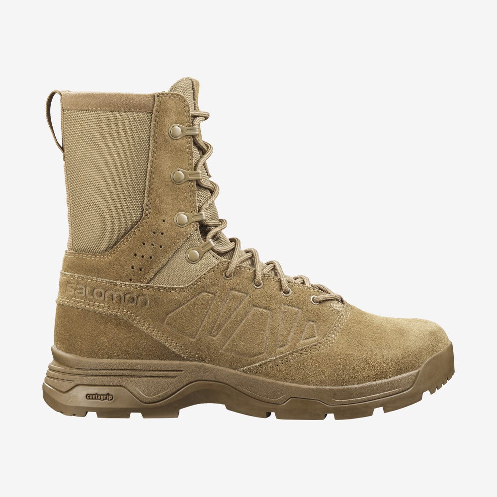 Men\'s Salomon GUARDIAN WIDE Tactical Boots Brown | WYFT-68912