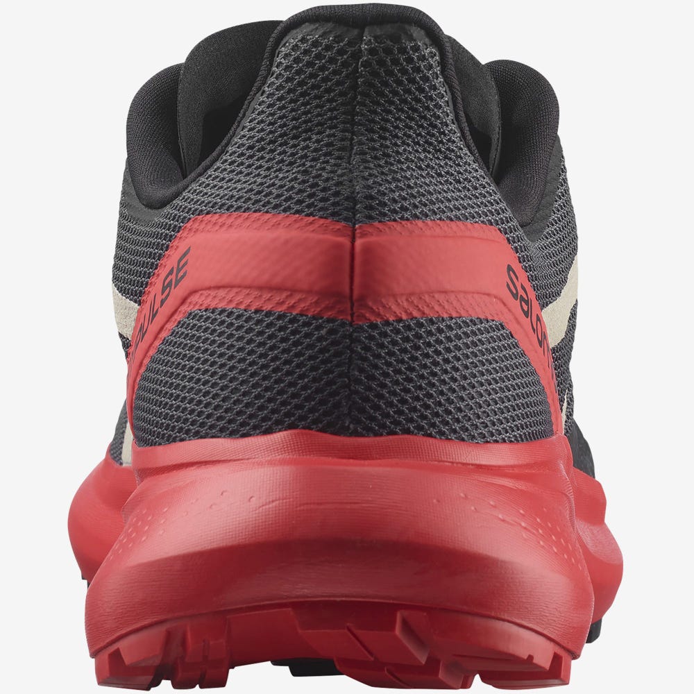 Men's Salomon HYPULSE Trail Running Shoes Grey/Red/Black | BTYC-40325