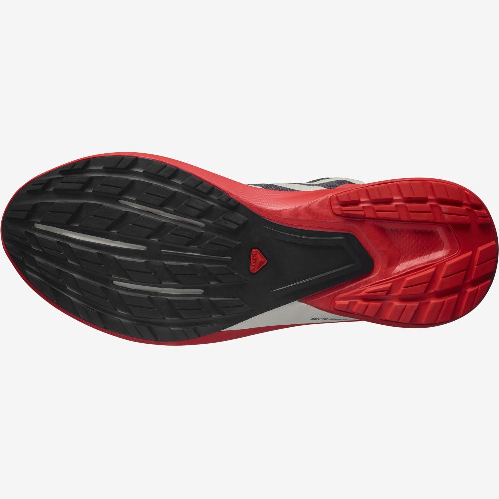 Men's Salomon HYPULSE Trail Running Shoes Grey/Red/Black | BTYC-40325