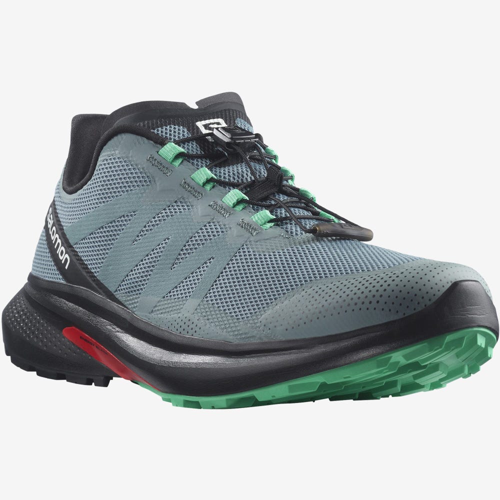 Men's Salomon HYPULSE Trail Running Shoes Blue/Black/Mint | DSPO-52063