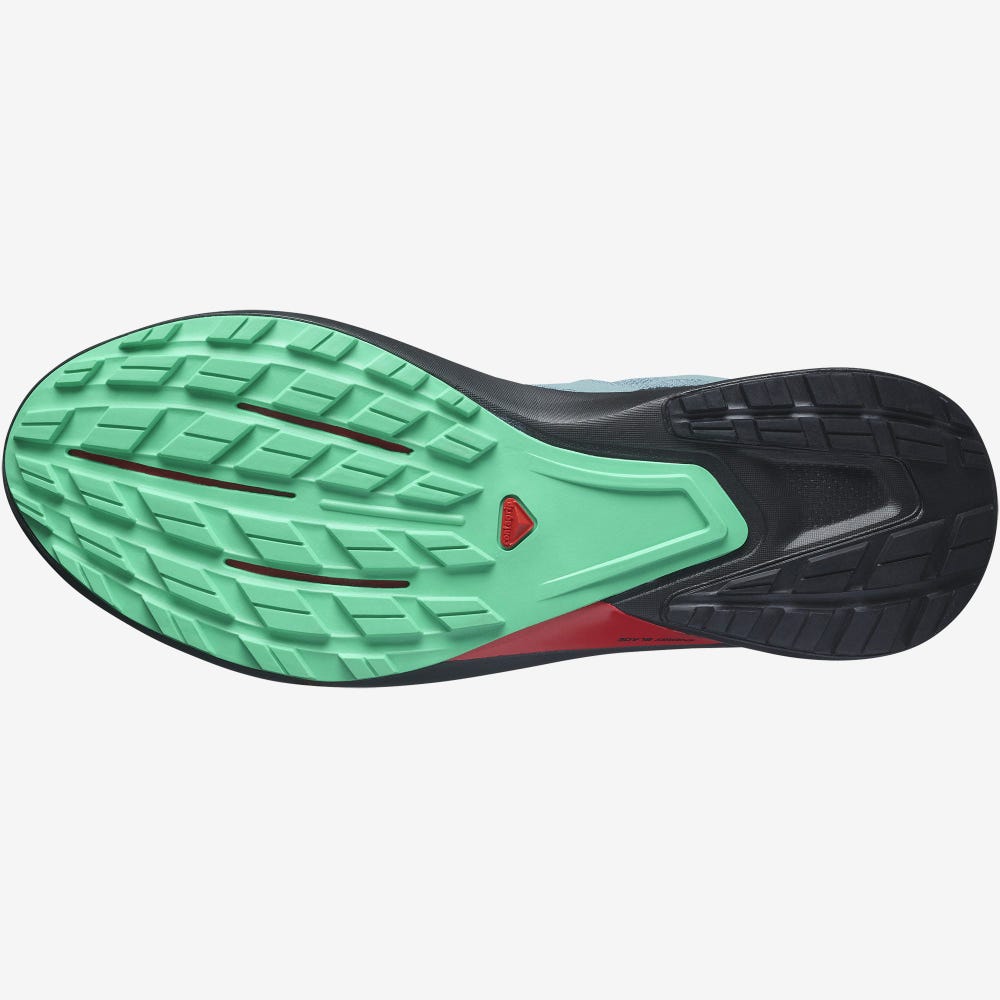 Men's Salomon HYPULSE Trail Running Shoes Blue/Black/Mint | DSPO-52063