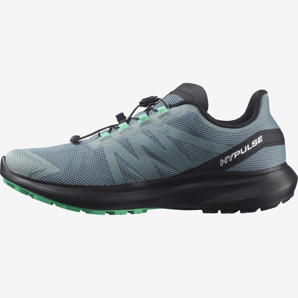 Men's Salomon HYPULSE Trail Running Shoes Blue/Black/Mint | DSPO-52063