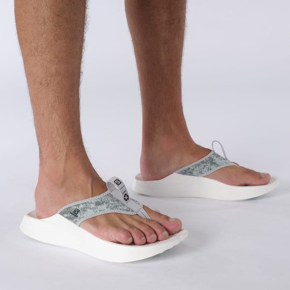 Men's Salomon INDEX BREAK Flip Flops Blue/White | OMCU-18295