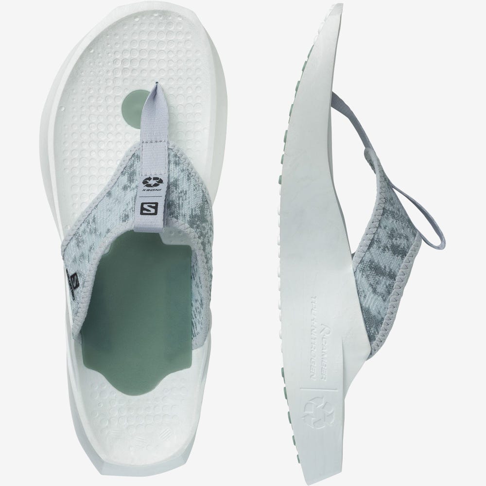 Men's Salomon INDEX BREAK Flip Flops Blue/White | OMCU-18295
