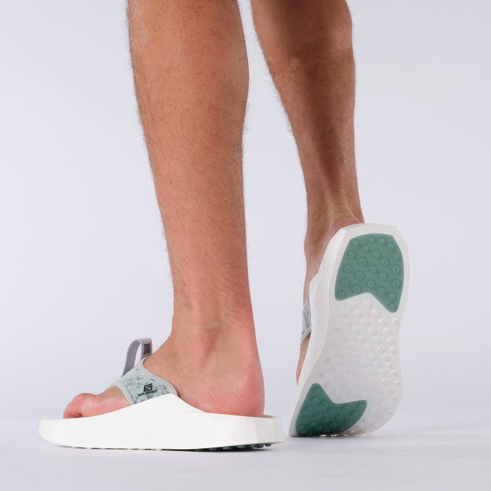 Men's Salomon INDEX BREAK Flip Flops Blue/White | OMCU-18295