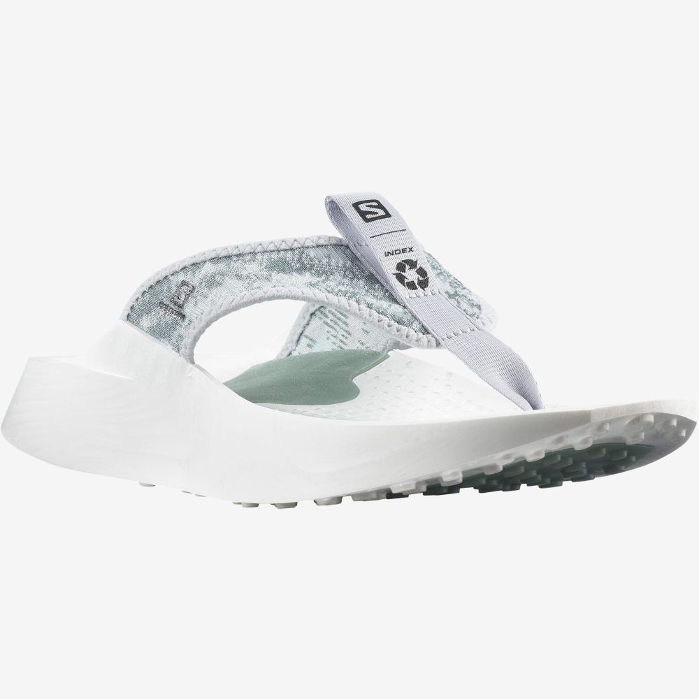 Men's Salomon INDEX BREAK Flip Flops Blue/White | OMCU-18295