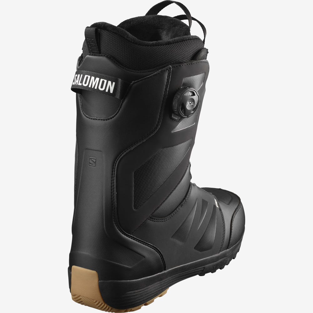 Men's Salomon LAUNCH BOA SJ BOA Snowboard Boots Black/White | HEZS-51487