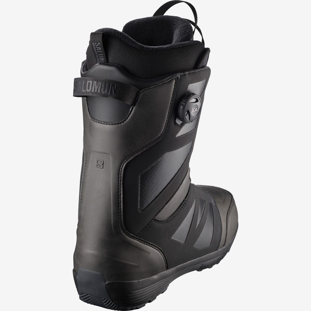 Men's Salomon LAUNCH BOA SJ BOA Snowboard Boots Black | QUEC-53869