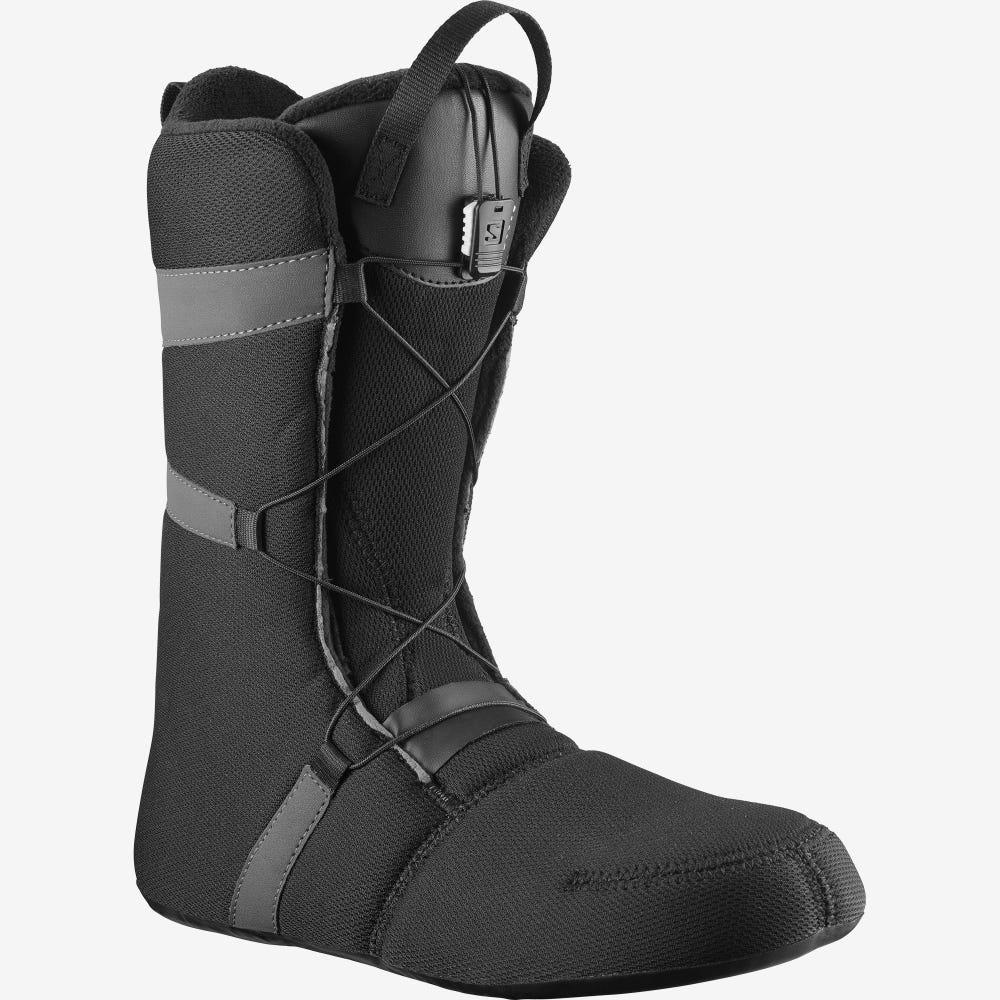 Men's Salomon LAUNCH BOA SJ BOA Snowboard Boots Black | QUEC-53869