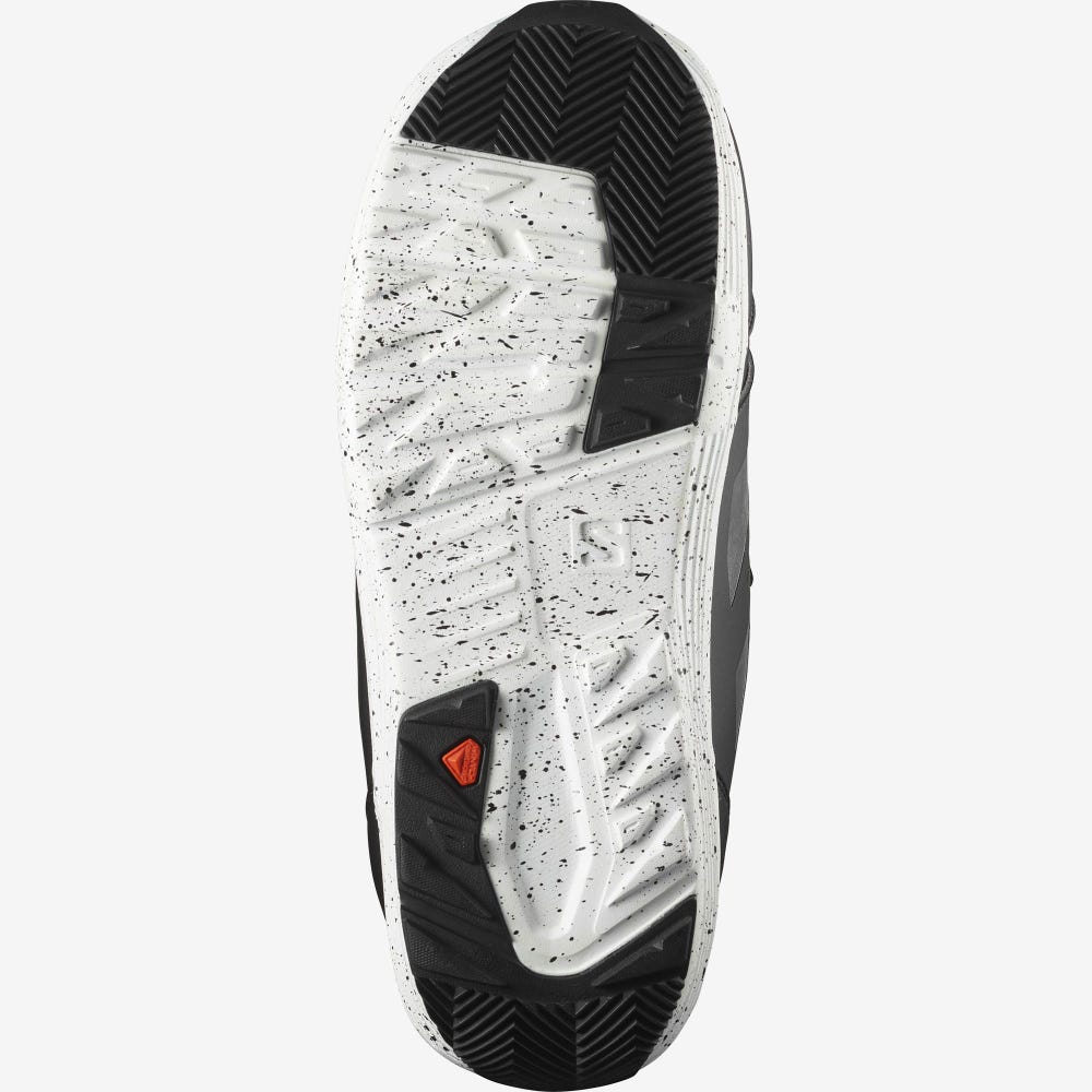 Men's Salomon LAUNCH LACE BOA SJ Snowboard Boots Black/White | KCDV-51628