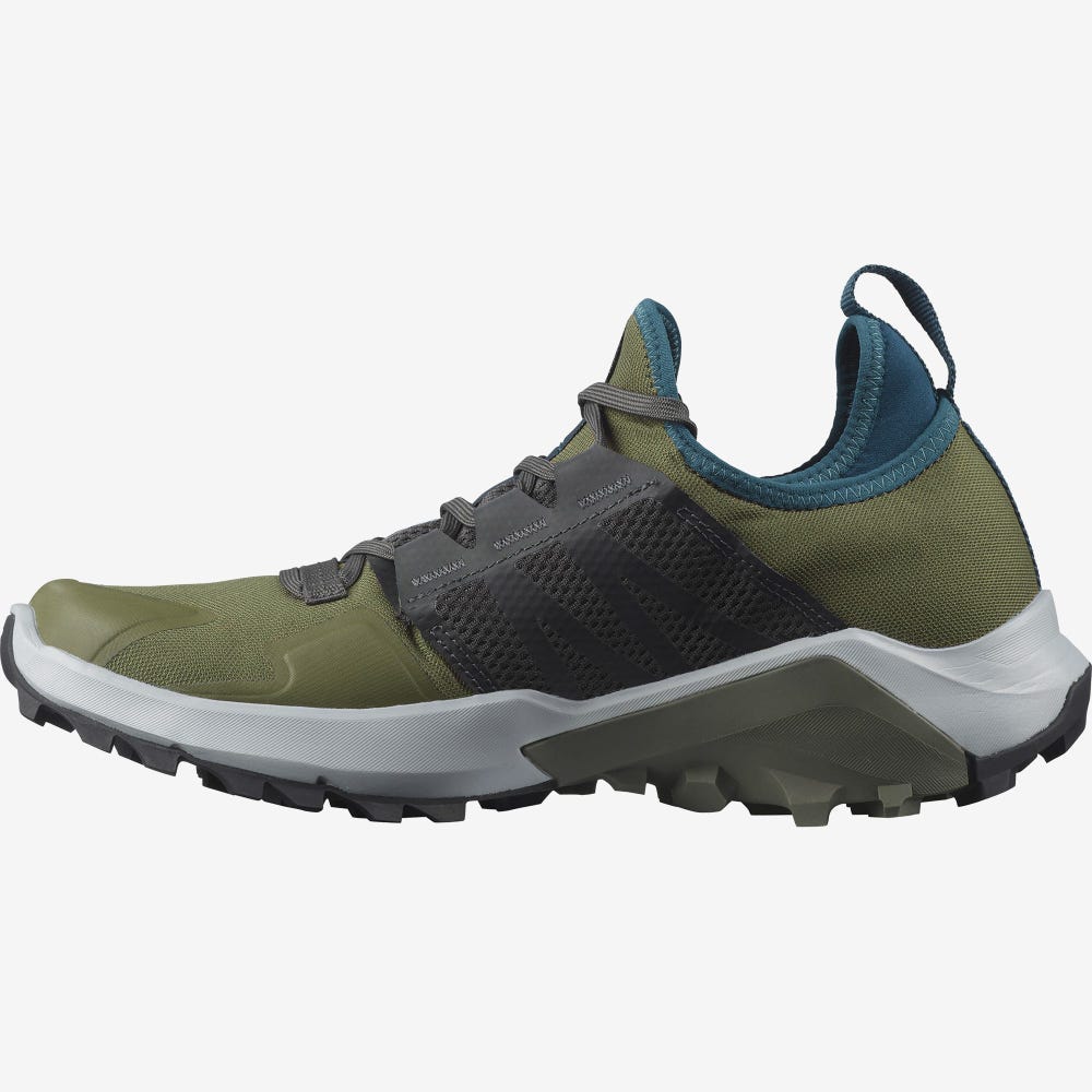 Men's Salomon MADCROSS Trail Running Shoes Olive/Deep Turquoise | MARP-37946