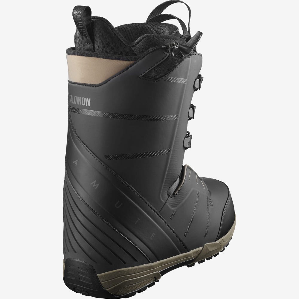 Men's Salomon MALAMUTE Snowboard Boots Black | XOED-85071