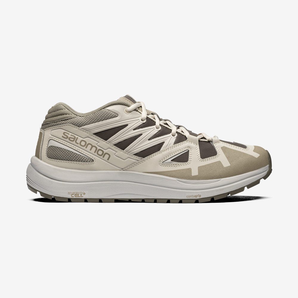 Men\'s Salomon ODYSSEY 1 ADVANCED Sneakers Beige/Grey/Blue | QUND-69438