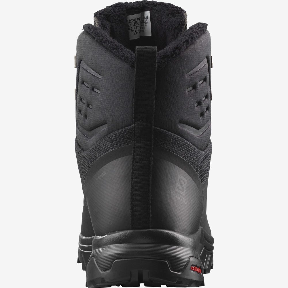 Men's Salomon OUTBLAST THINSULATE™ CLIMASALOMON™ WATERPROOF Winter Boots Black | NDIZ-37821