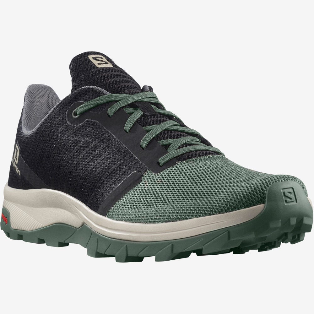 Men's Salomon OUTBOUND PRISM Hiking Shoes Black/Grey | BICZ-09238