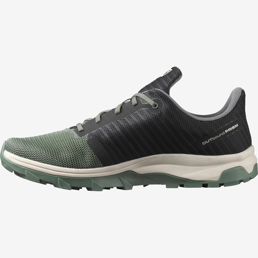 Men's Salomon OUTBOUND PRISM Hiking Shoes Black/Grey | BICZ-09238