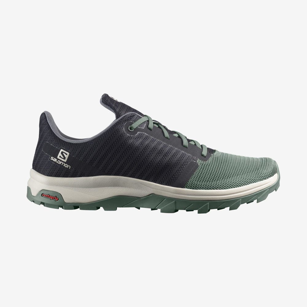 Men\'s Salomon OUTBOUND PRISM Hiking Shoes Black/Grey | BICZ-09238