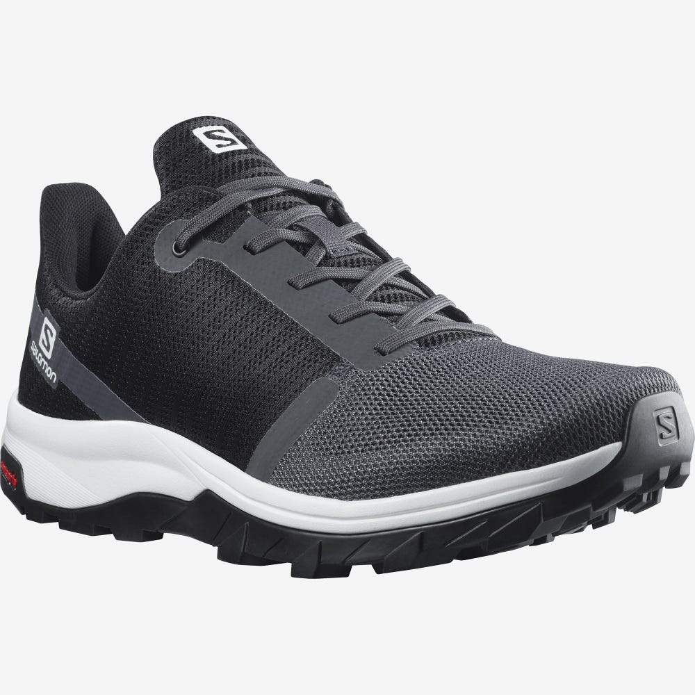 Men's Salomon OUTBOUND PRISM Hiking Shoes Grey/White/Black | NLYS-39607