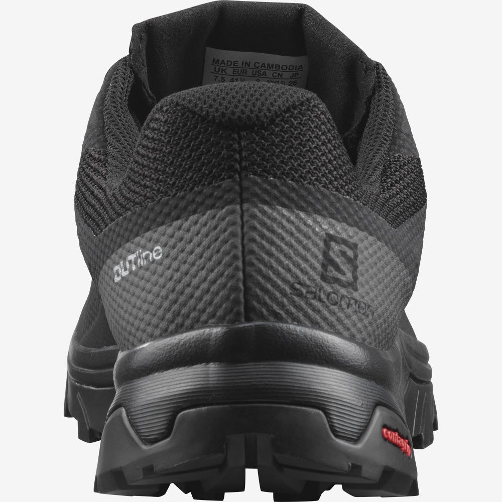 Men's Salomon OUTLINE GORE-TEX Hiking Shoes Black | BEZJ-21340