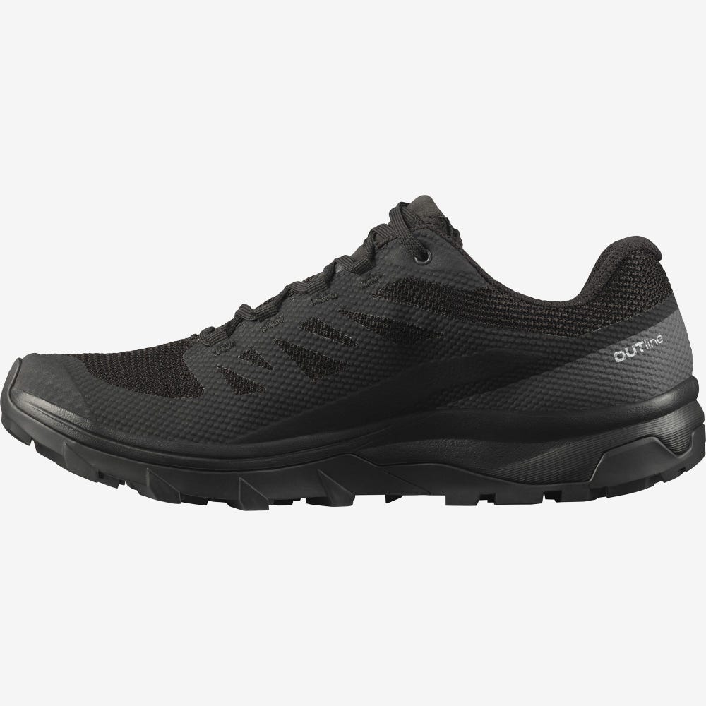 Men's Salomon OUTLINE GORE-TEX Hiking Shoes Black | BEZJ-21340