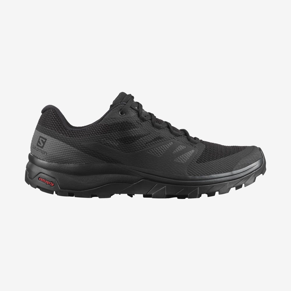 Men\'s Salomon OUTLINE GORE-TEX Hiking Shoes Black | BEZJ-21340