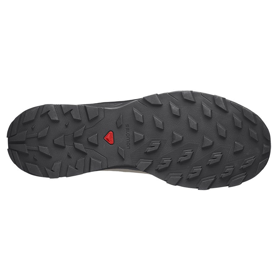 Men's Salomon OUTLINE Hiking Shoes Black/Dark Red | JDMO-48560