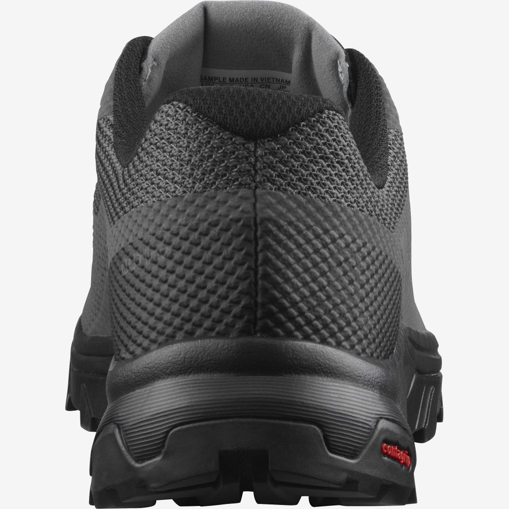 Men's Salomon OUTLINE Hiking Shoes Grey/Black | QRVB-13529