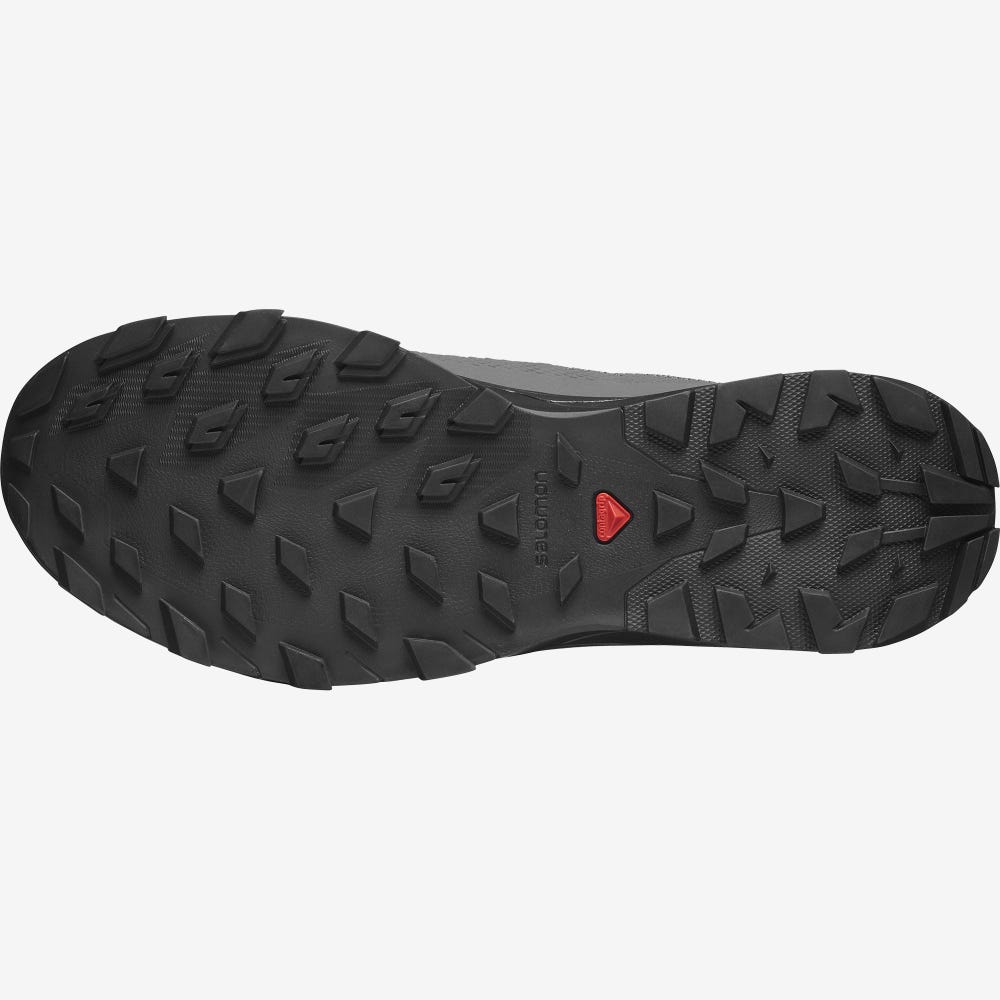 Men's Salomon OUTLINE Hiking Shoes Grey/Black | QRVB-13529