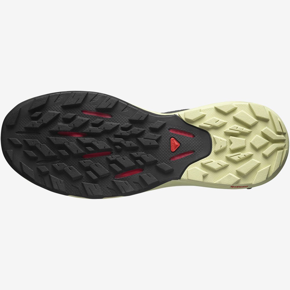 Men's Salomon OUTPULSE Hiking Shoes Black/Green/Red | DVGC-30482