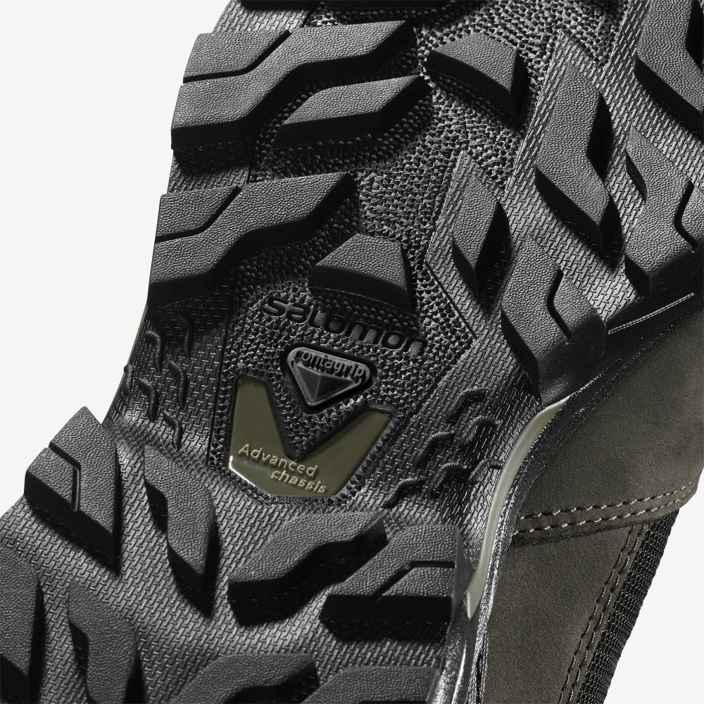 Men's Salomon OUTWARD GORE-TEX Hiking Boots Olive/Black | XBMW-81762