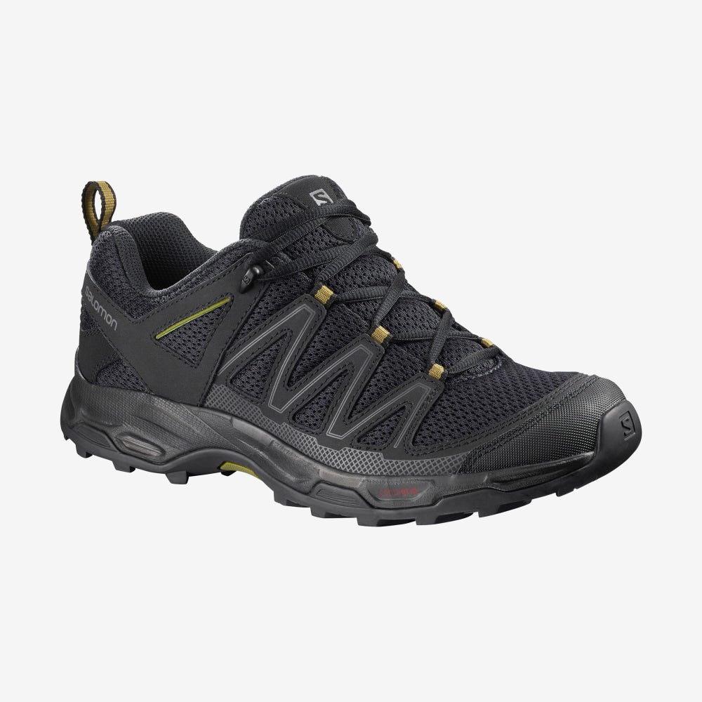 Men\'s Salomon PATHFINDER Hiking Shoes Black | FRUP-49123