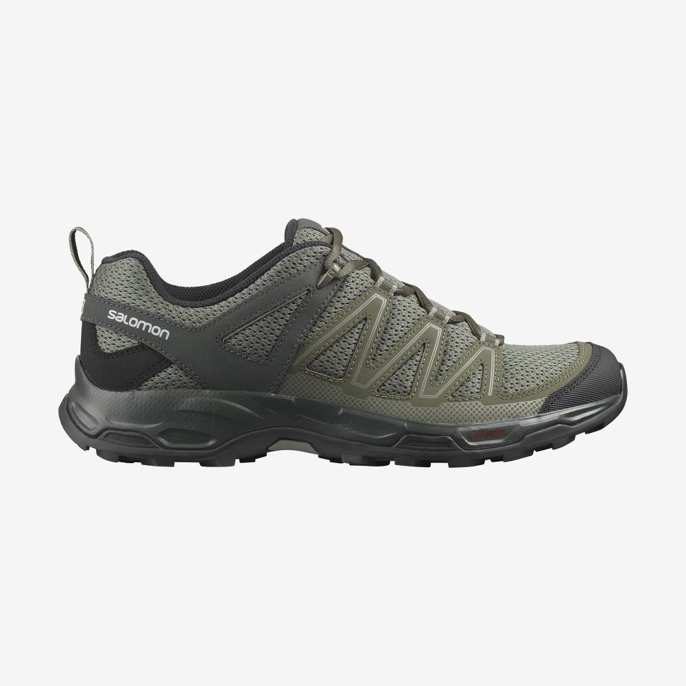 Men\'s Salomon PATHFINDER Hiking Shoes Olive | RZLW-90673