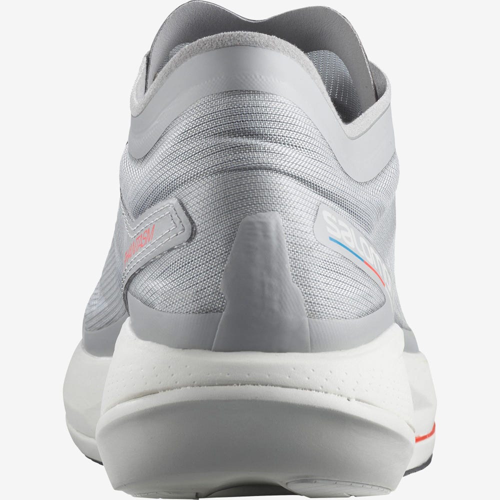 Men's Salomon PHANTASM Running Shoes Grey/Red | AQGF-90856