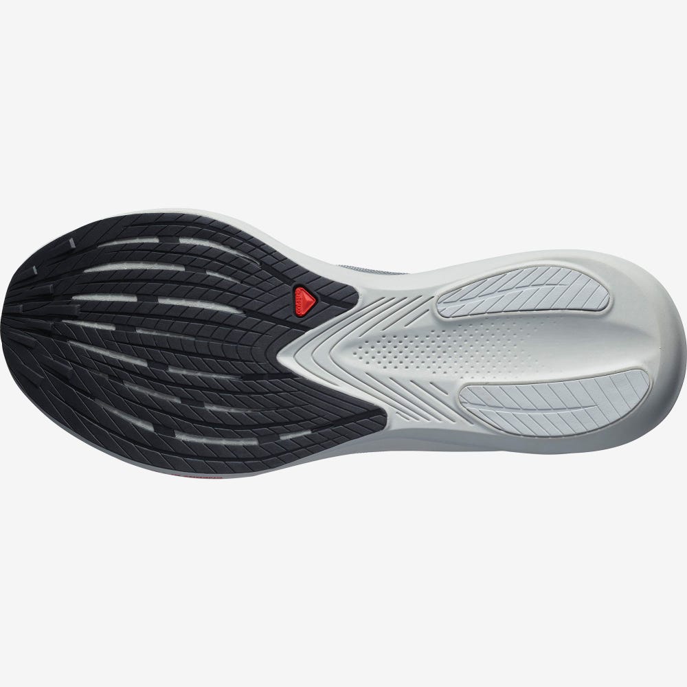 Men's Salomon PHANTASM Running Shoes Grey/Red | AQGF-90856