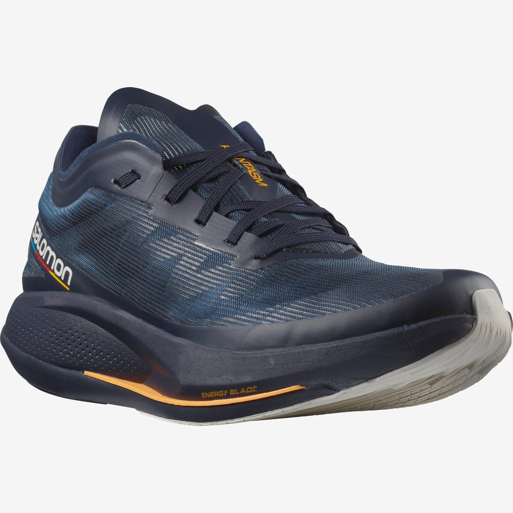 Men's Salomon PHANTASM Running Shoes Indigo/Blue | QKCZ-10653