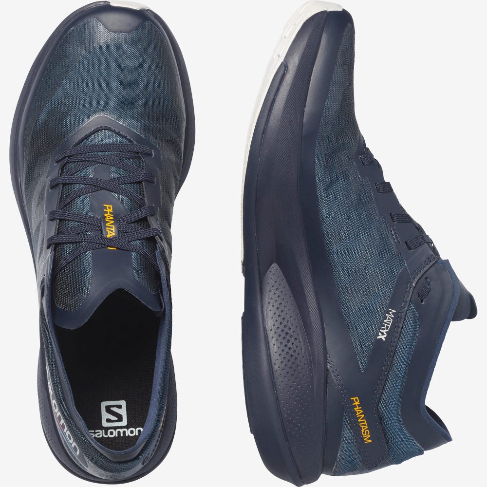 Men's Salomon PHANTASM Running Shoes Indigo/Blue | QKCZ-10653