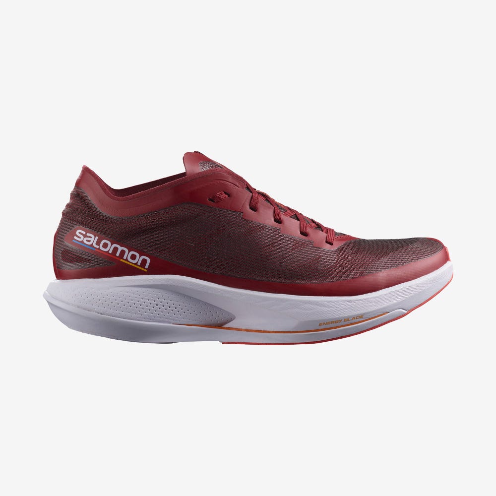 Men\'s Salomon PHANTASM Running Shoes Red/Purple/Orange | VZEH-07928