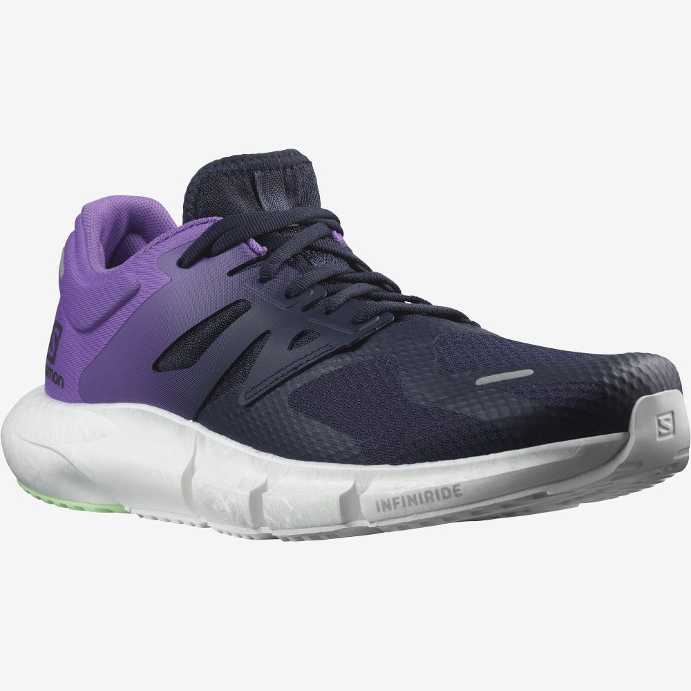 Men's Salomon PREDICT 2 Running Shoes Navy/White/Royal Purple | VNBX-02368
