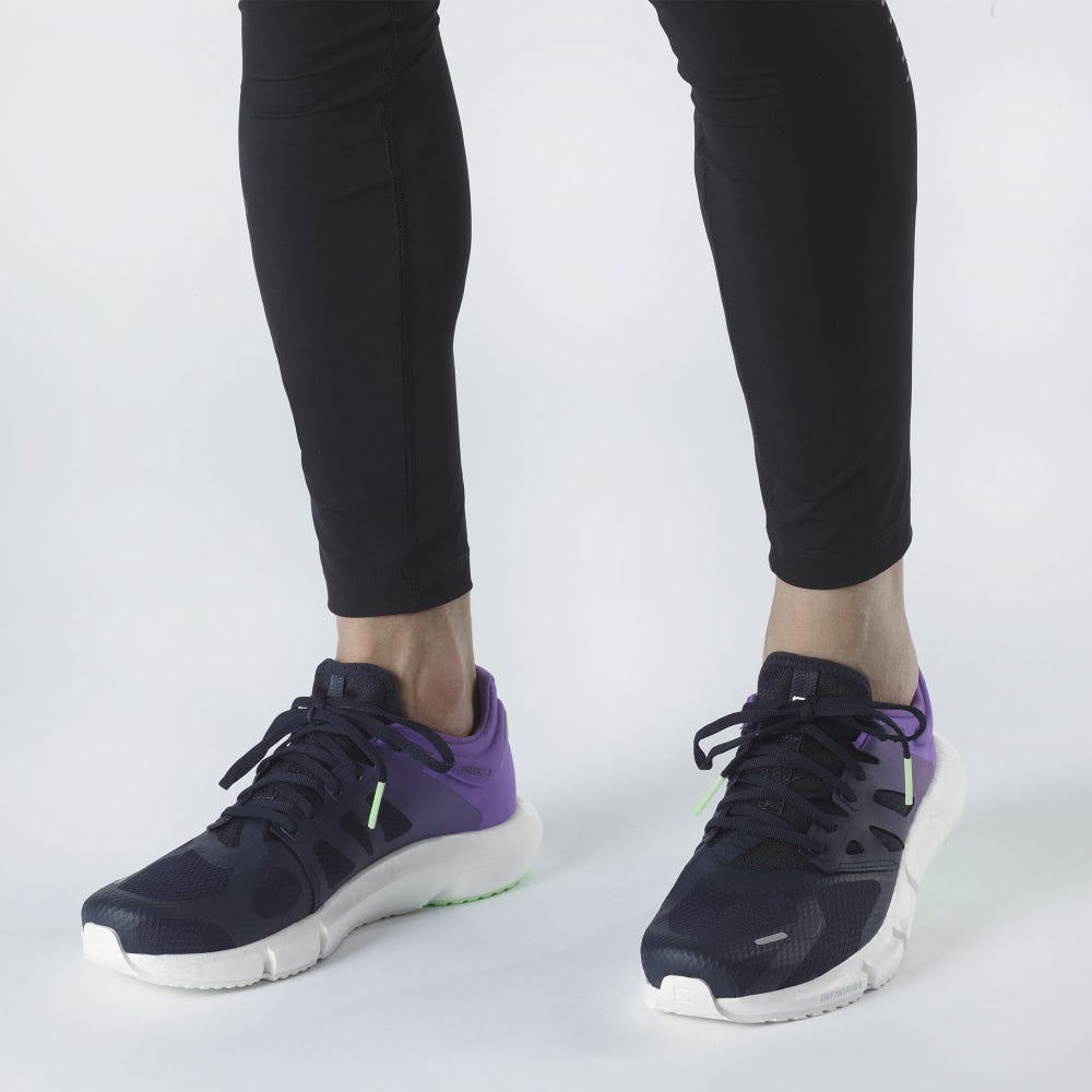 Men's Salomon PREDICT 2 Running Shoes Navy/White/Royal Purple | VNBX-02368